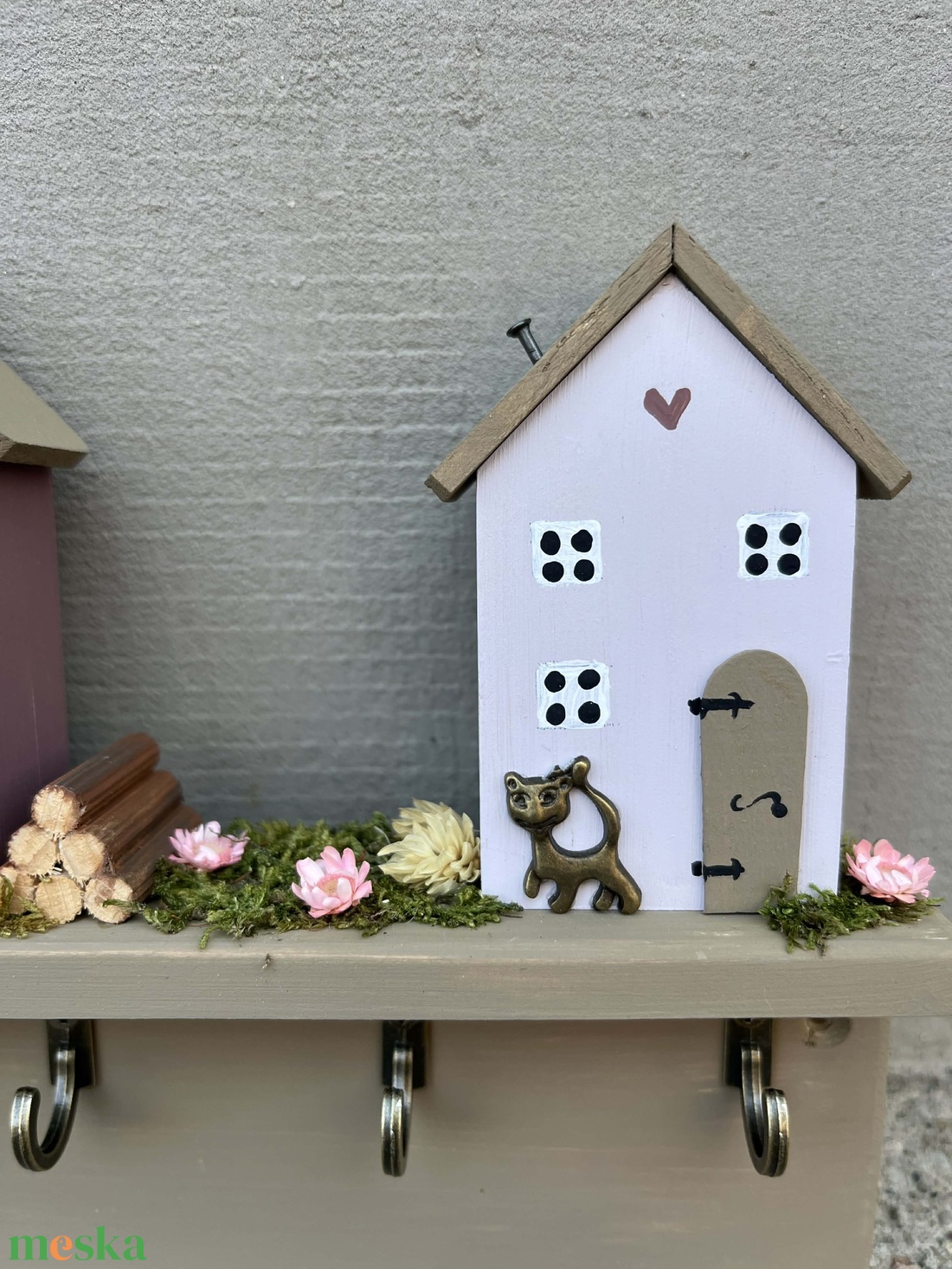 Fali kulcstartó, újrahasznosított fából - otthon & életmód - dekoráció - fali és függő dekoráció - fali kulcstartó - Meska.hu