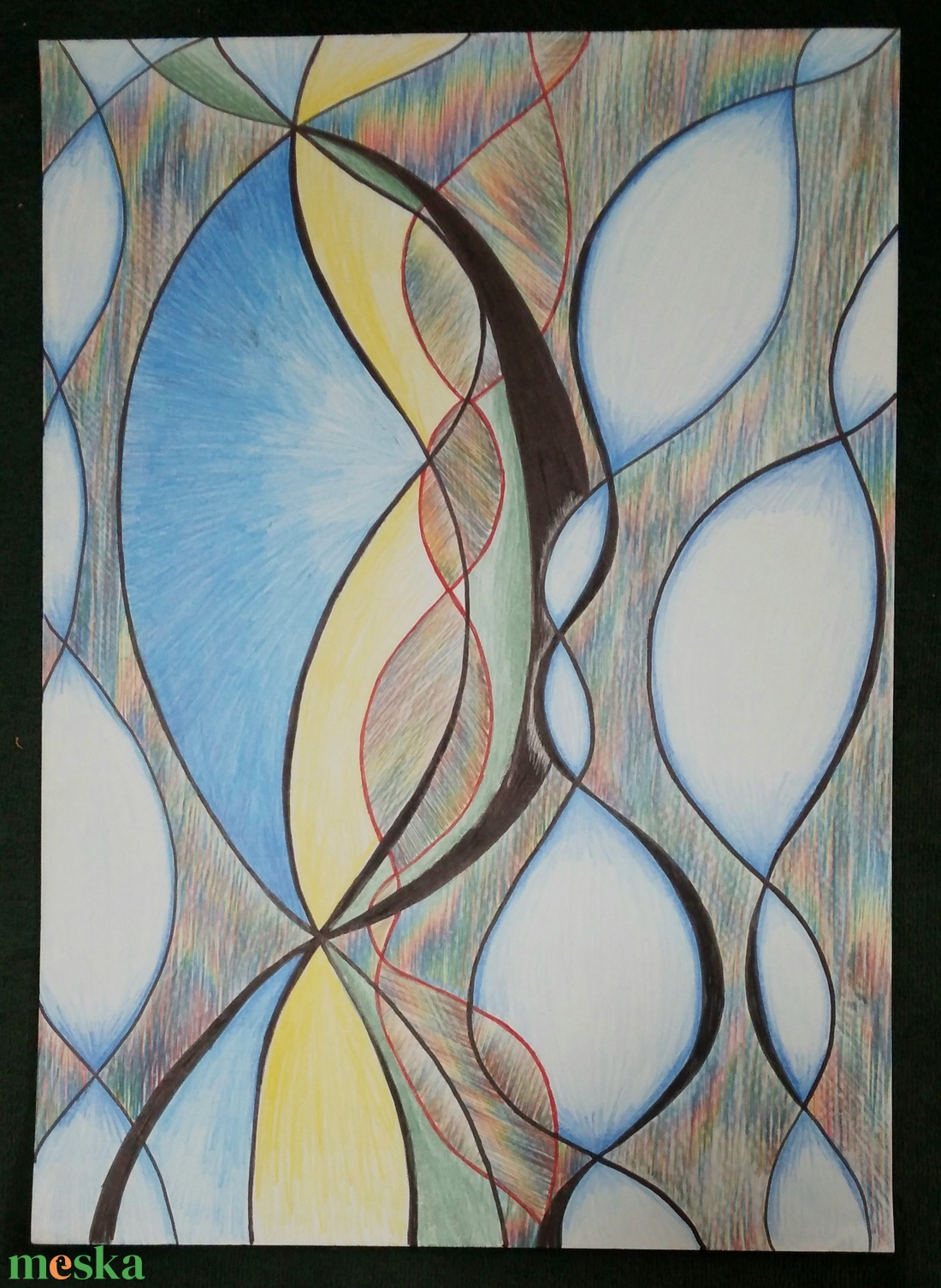  Az áradás pillanata Fannitól c. grafika - művészet - grafika & illusztráció - ceruzarajz - Meska.hu