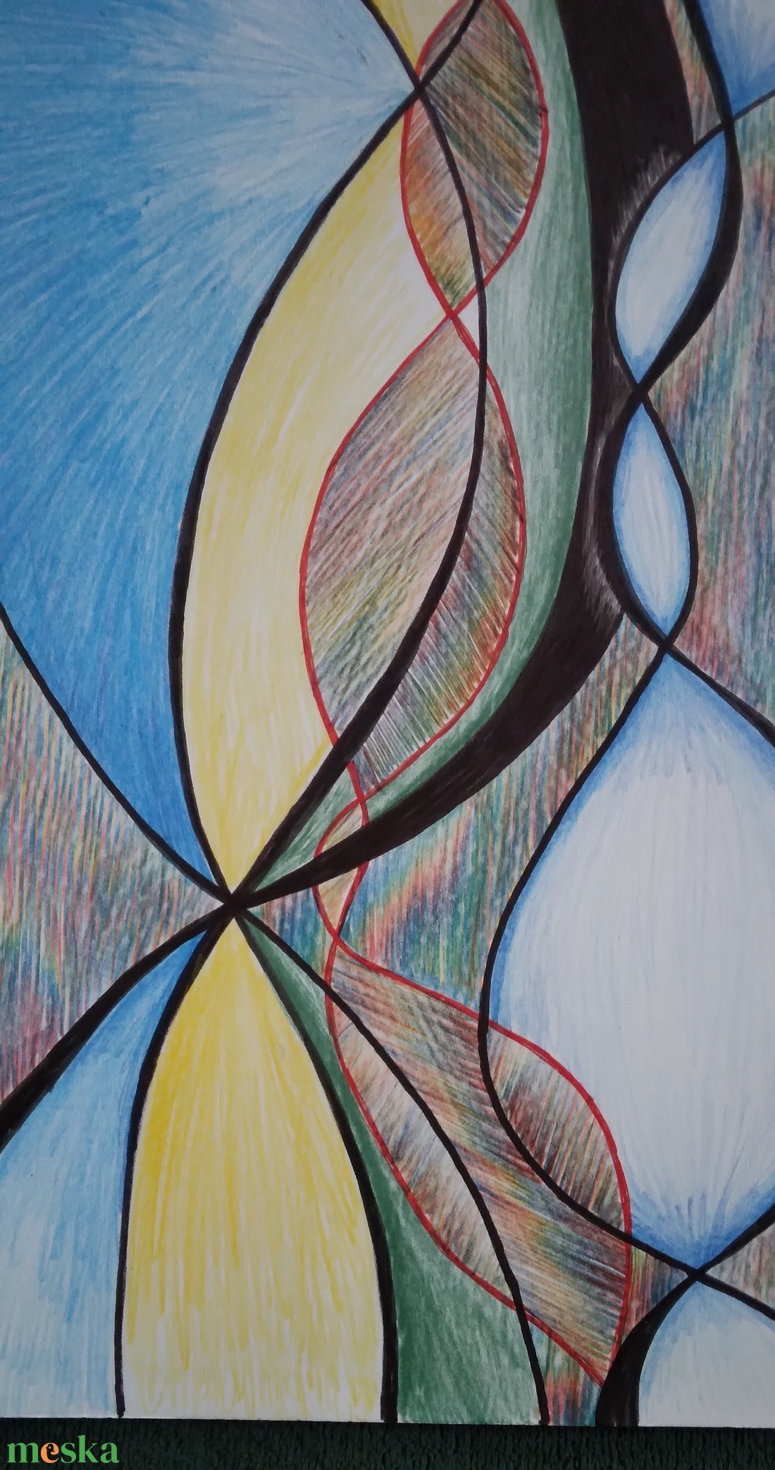  Az áradás pillanata Fannitól c. grafika - művészet - grafika & illusztráció - ceruzarajz - Meska.hu