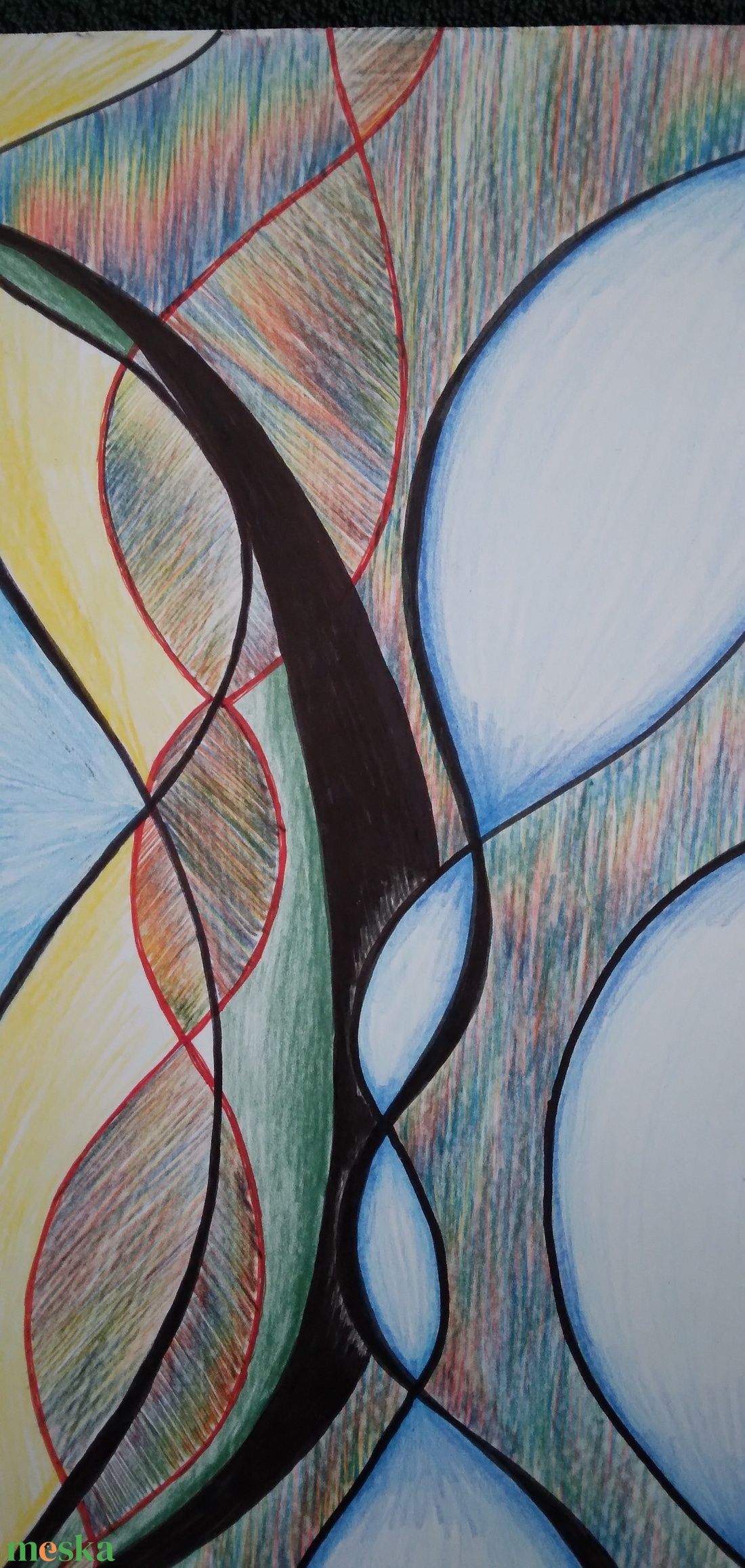  Az áradás pillanata Fannitól c. grafika - művészet - grafika & illusztráció - ceruzarajz - Meska.hu