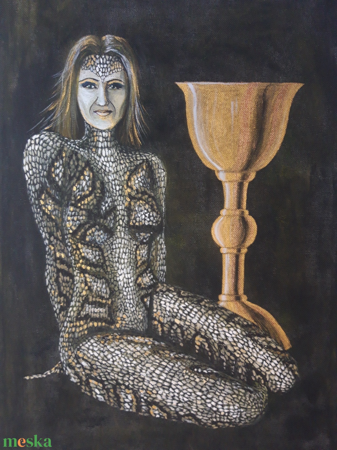 Kehely és Őrzője c.festmény - művészet - festmény - akvarell - Meska.hu