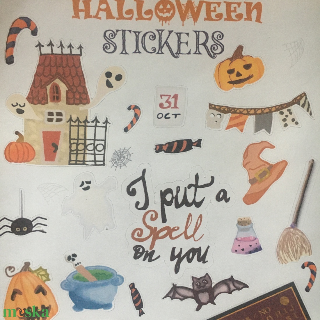 Halloween Matricaív Bullet Journal Scrapbook Határidőnapló Matrica - otthon & lakás - dekoráció - halloween - halloweeni meghívó, képeslap, ajándékkísérő - Meska.hu