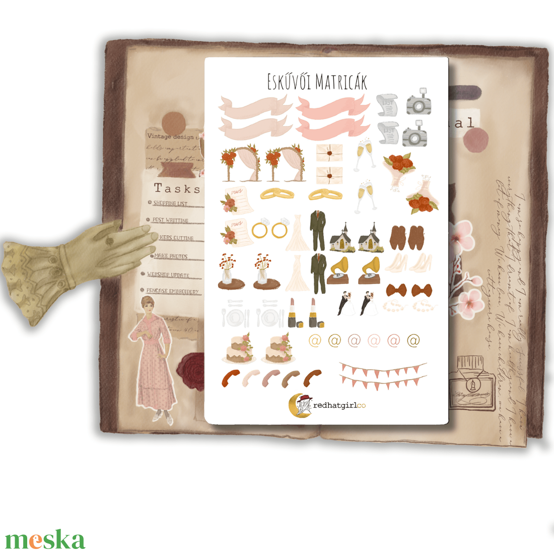 Esküvői tervező matricaív Bullet Journal Tervező Határidőnapló Matrica - otthon & lakás - papír írószer - matrica, matrica csomag - Meska.hu Esküvői tervező matricaív Bullet Journal Tervező Határidőnapló Matrica - otthon & lakás - papír írószer - matrica, matrica csomag - Meska.hu