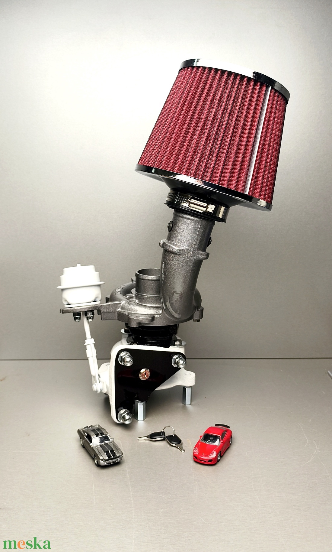 Autó alkatrészből (turbófeltöltő) készült asztali lámpa - otthon & életmód - lámpa - asztali lámpa - Meska.hu