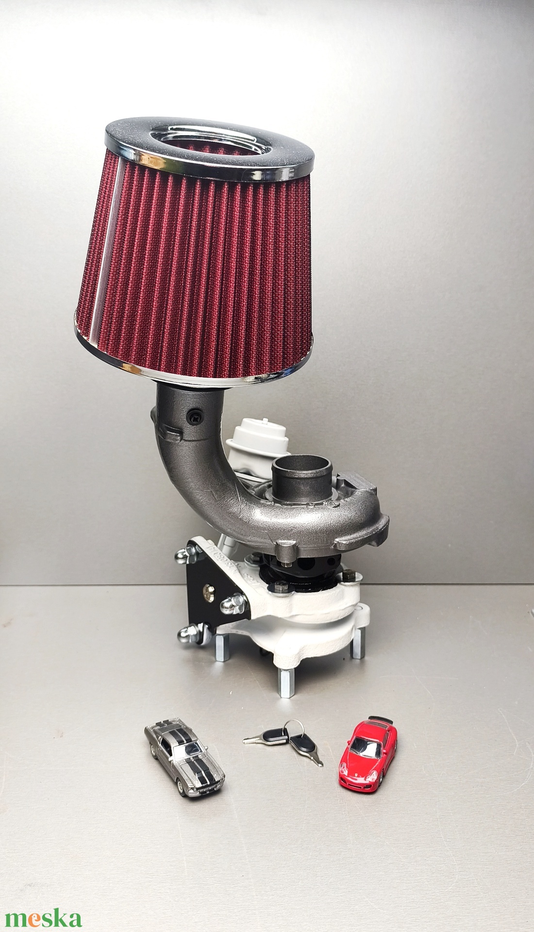 Autó alkatrészből (turbófeltöltő) készült asztali lámpa - otthon & életmód - lámpa - asztali lámpa - Meska.hu