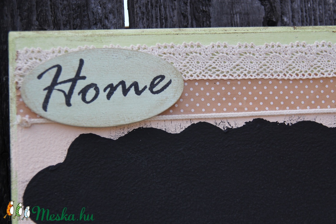 Üzenőtábla és kulcstartó, Home felirattal :-) -  - Meska.hu