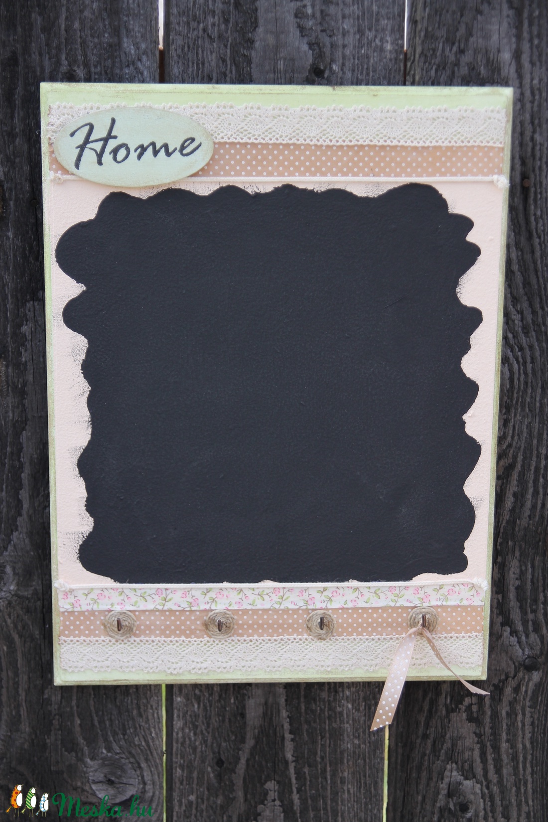 Üzenőtábla és kulcstartó, Home felirattal :-) -  - Meska.hu