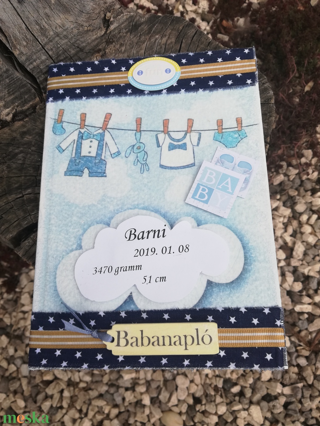 Babanapló, kisfiúnak. :-) - otthon & életmód - papír, írószer - babanapló - Meska.hu