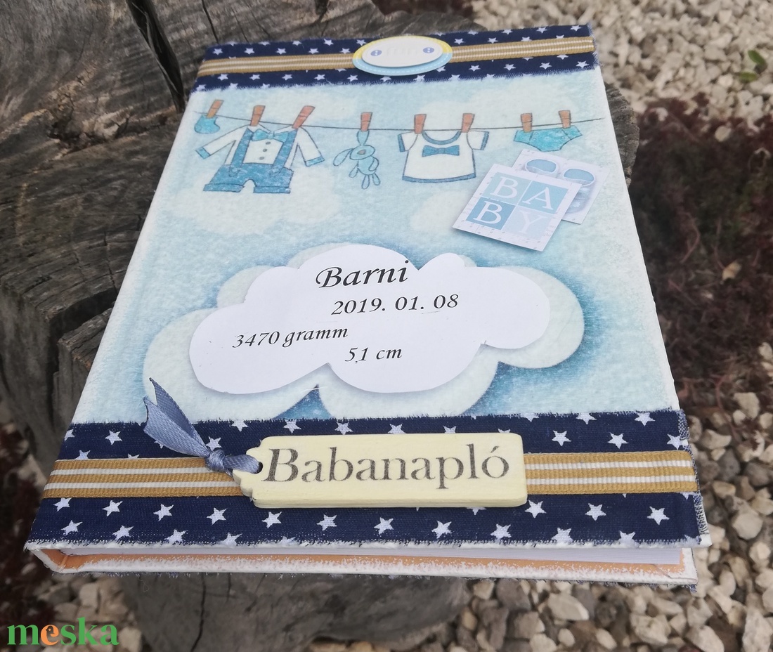 Babanapló, kisfiúnak. :-) - otthon & életmód - papír, írószer - babanapló - Meska.hu