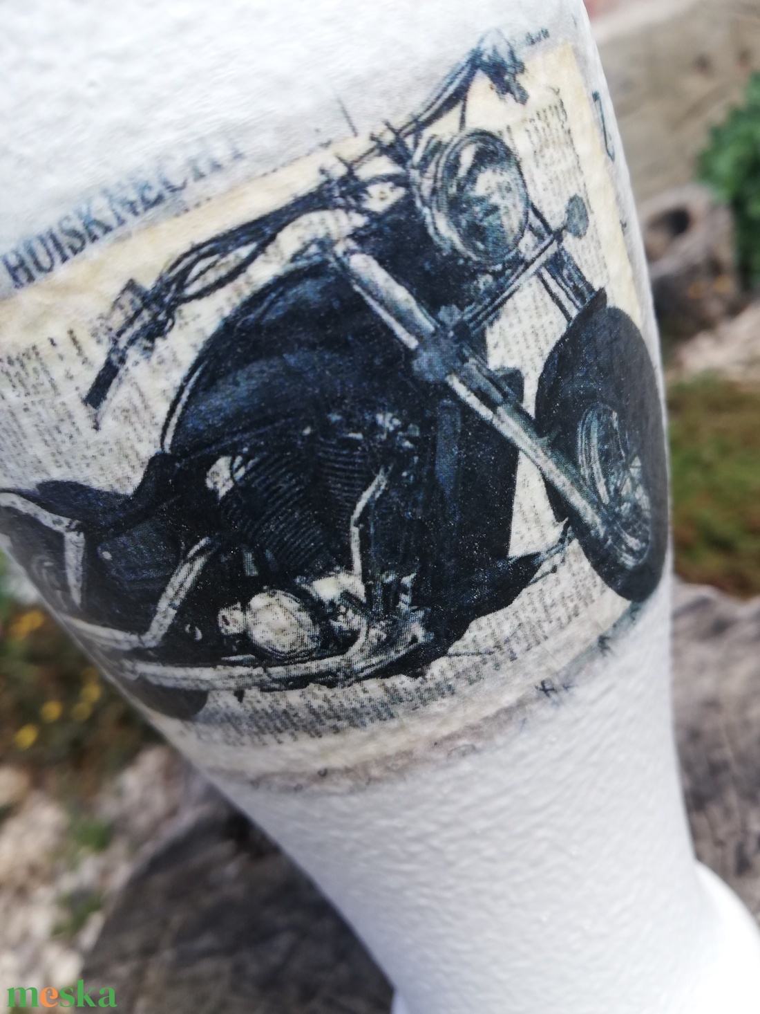 Harley-Davidson pohár motorosoknak, transzferálva. :-) - otthon & életmód - konyhafelszerelés, tálalás - tálalás - sörös pohár és korsó - Meska.hu