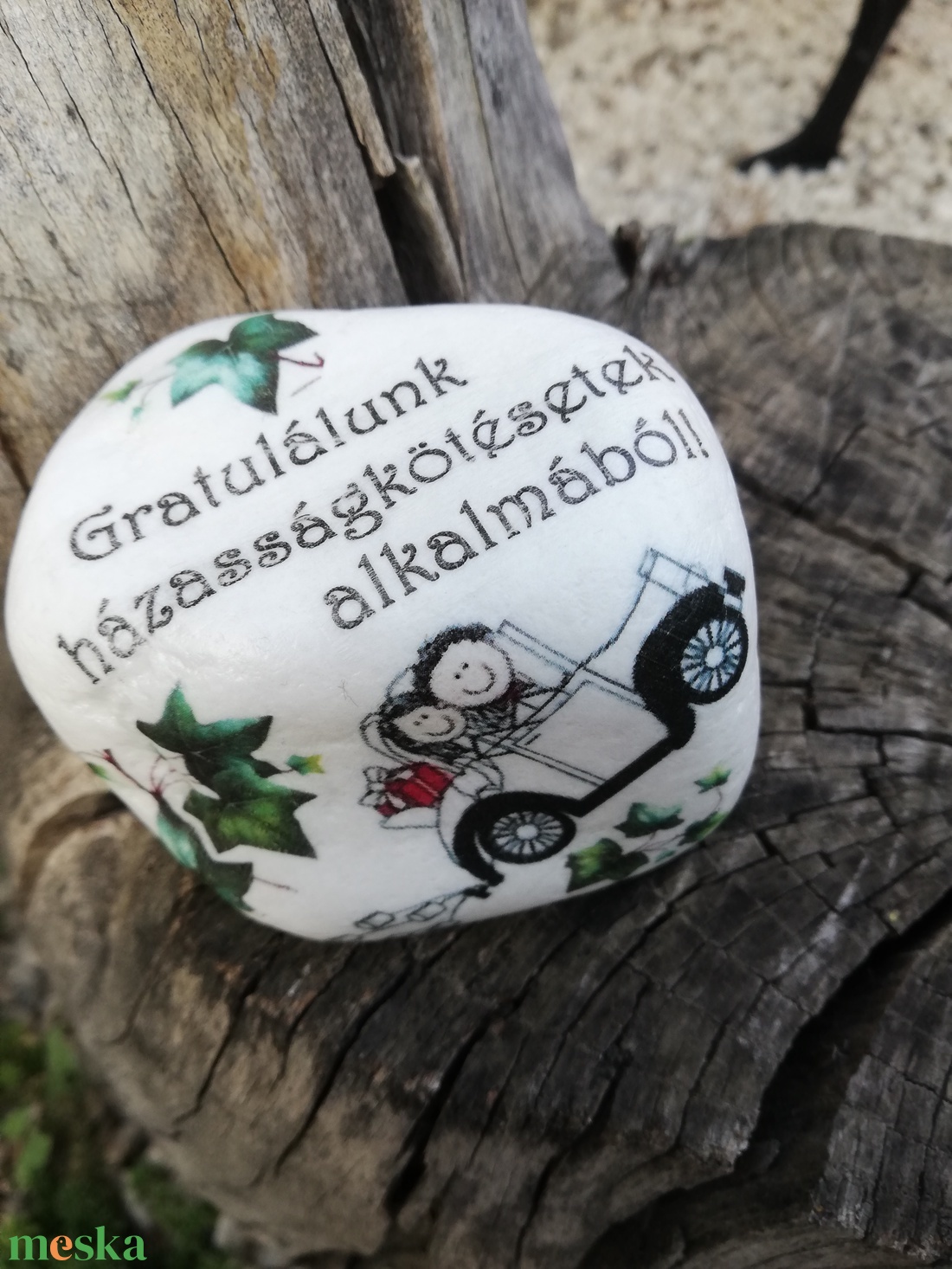 Autós esküvői nagyméretű kő. :-) - otthon & életmód - dekoráció - asztal és polc dekoráció - kavics & kő - Meska.hu Autós esküvői nagyméretű kő. :-) - otthon & életmód - dekoráció - asztal és polc dekoráció - kavics & kő - Meska.hu