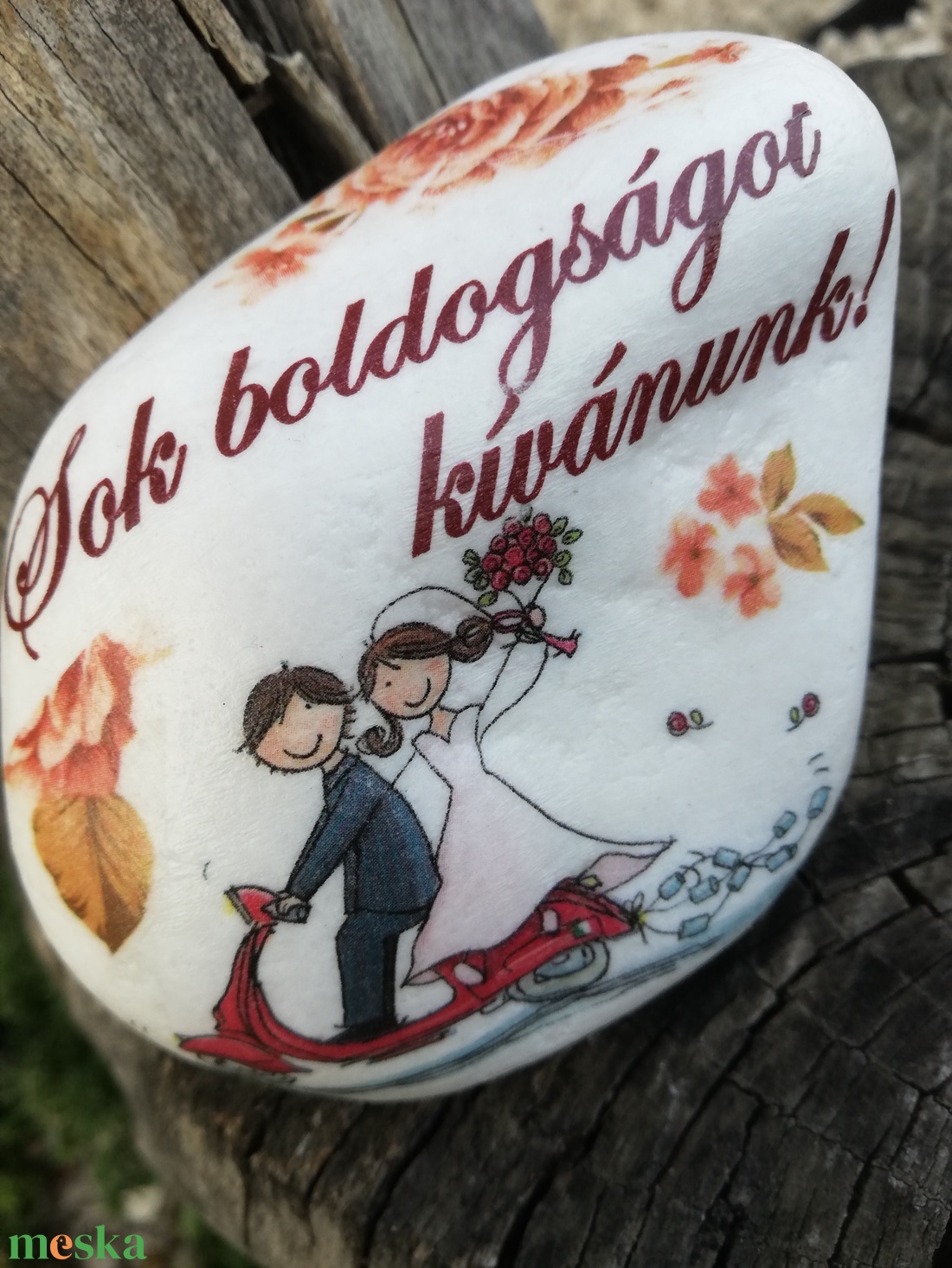 Robogó - esküvői nagyméretű kő. :-)  - otthon & lakás - dekoráció - asztal és polc dekoráció - kavics & kő - Meska.hu