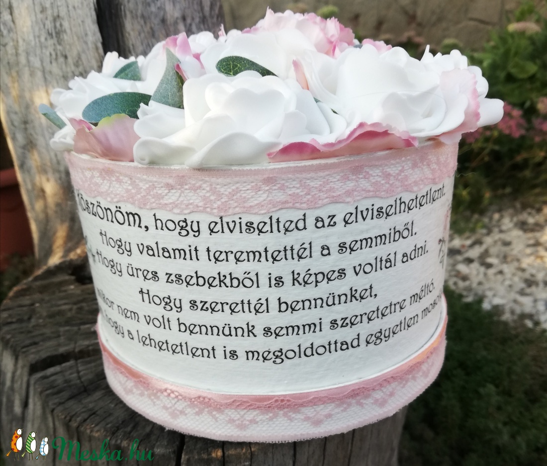 Verses rózsadoboz, szívhez szóló üzenettel. :-) -  - Meska.hu