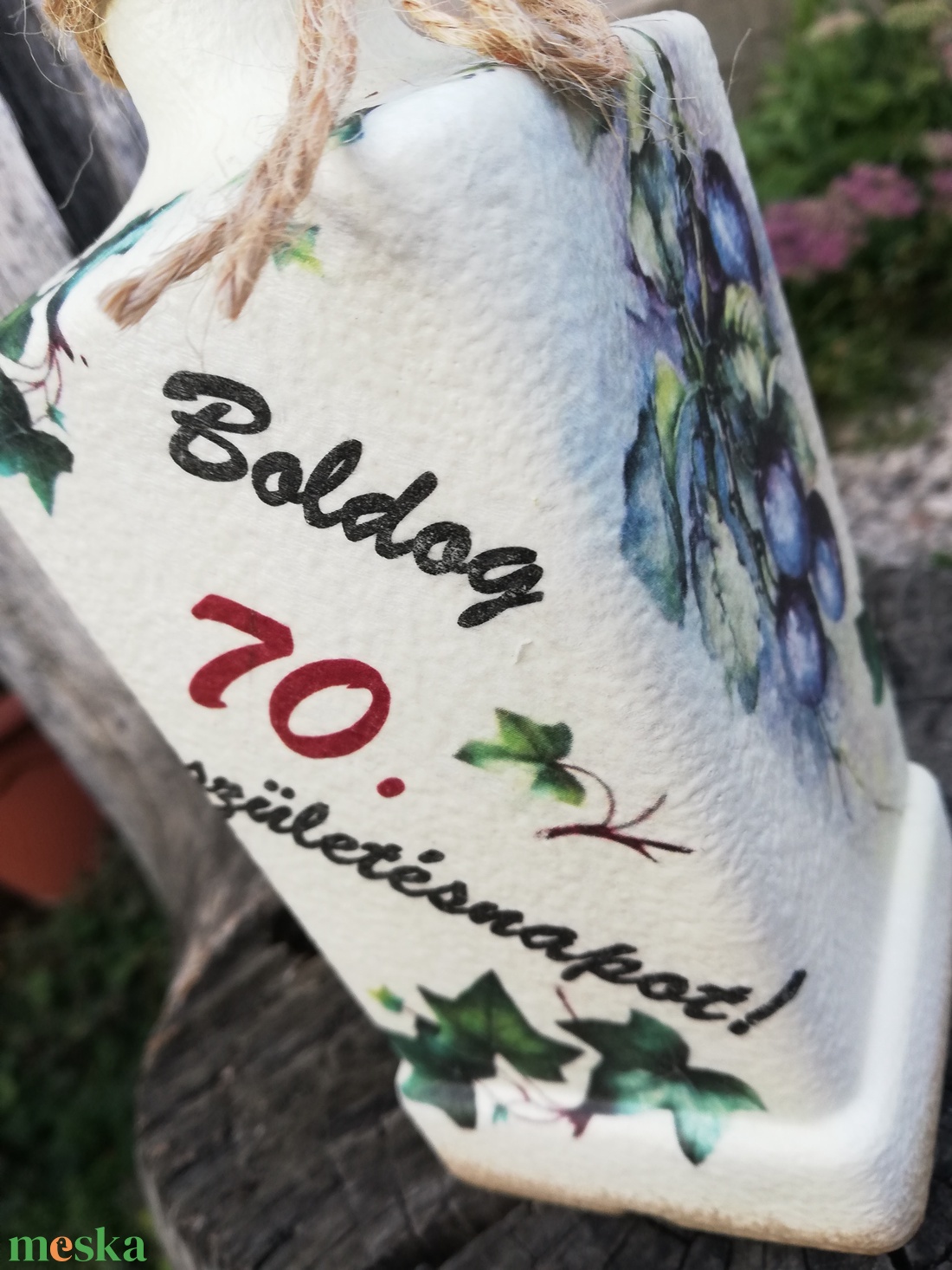 Italos üveg 70. szülinapra. :-) - otthon & életmód - dekoráció - asztal és polc dekoráció - díszüveg - Meska.hu Italos üveg 70. szülinapra. :-) - otthon & életmód - dekoráció - asztal és polc dekoráció - díszüveg - Meska.hu
