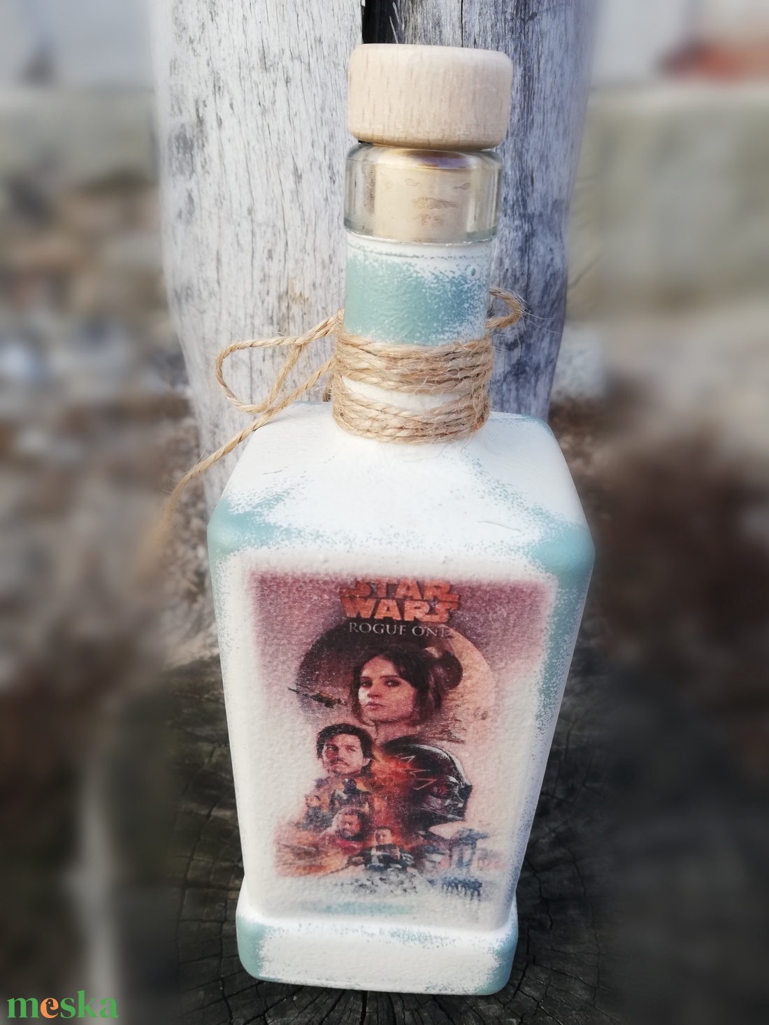 Star Wars - fotó-transzferált és feliratozott italos üveg. :-) - otthon & lakás - papír írószer - ajándékkísérő - Meska.hu