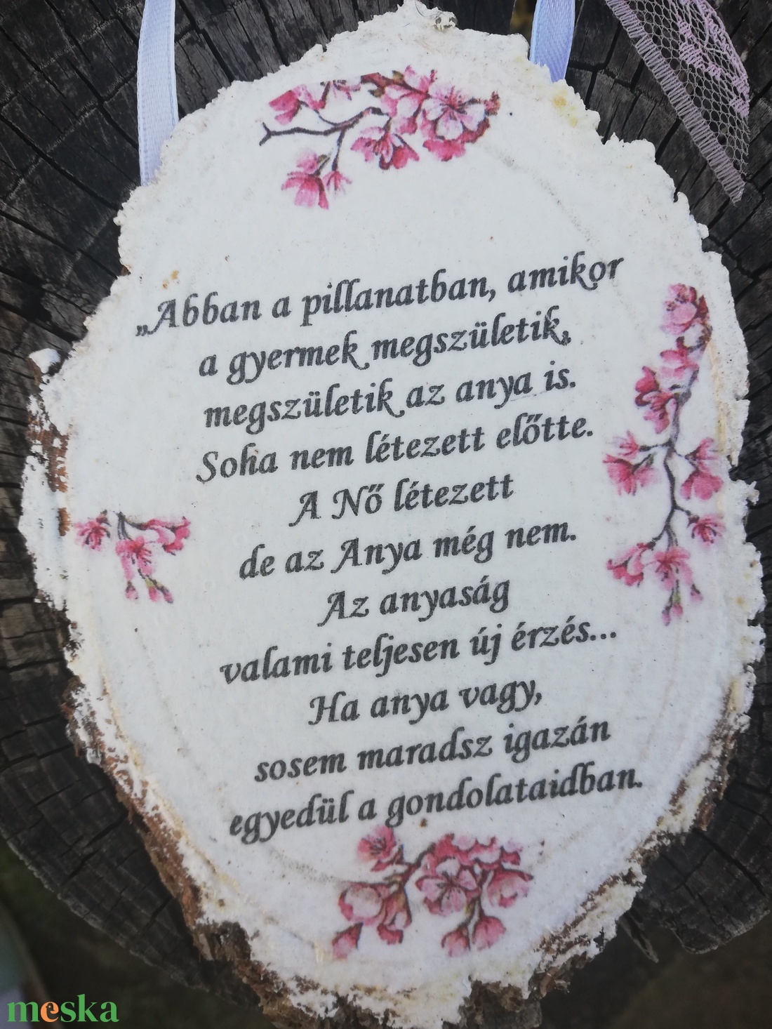 Fára írt üzenet az anyukáknak. :-)  - otthon & lakás - dekoráció - kép & falikép - táblakép - Meska.hu