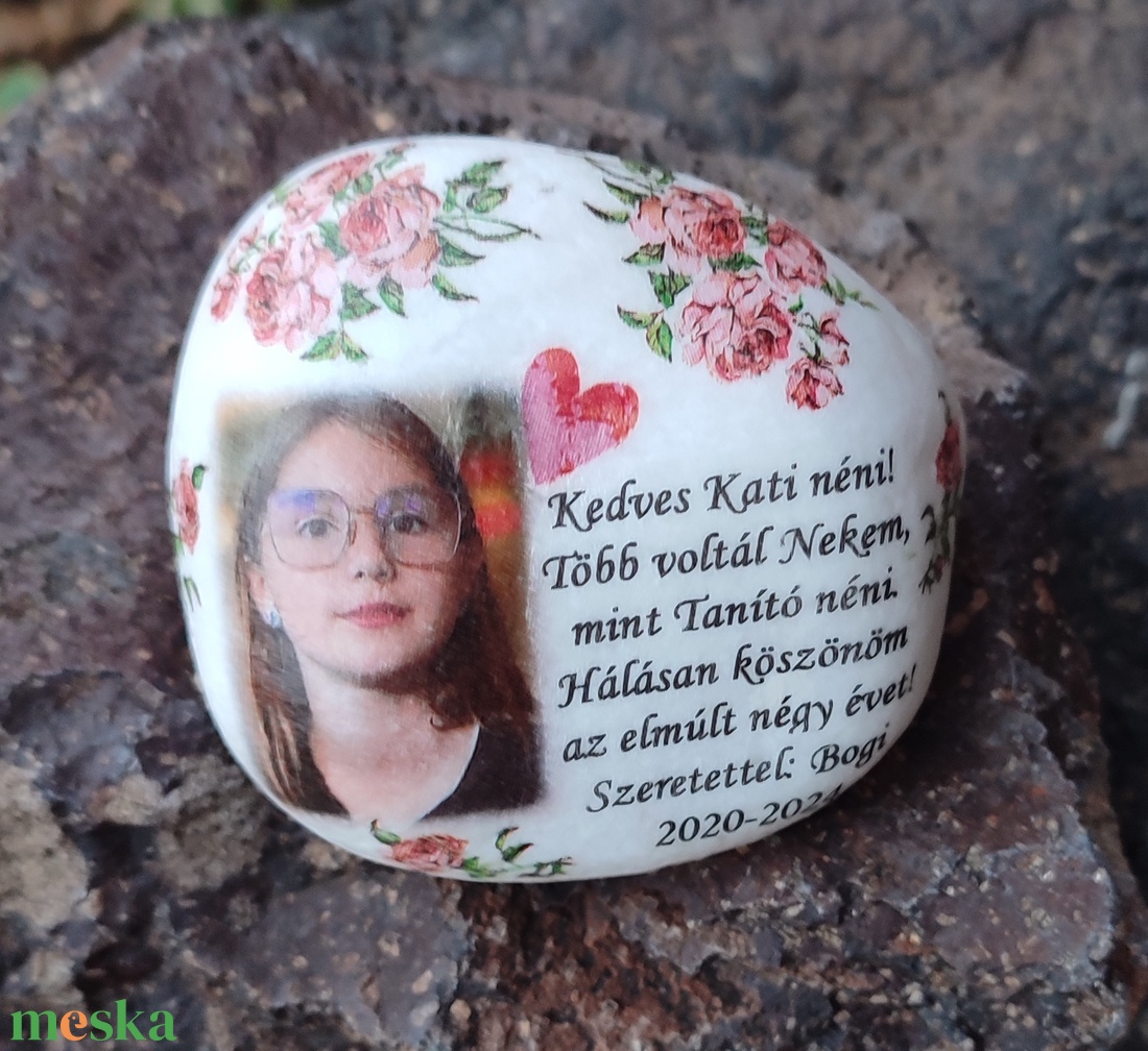 Fényképes és feliratos kő, személyre szabottan. :-) - otthon & életmód - dekoráció - asztal és polc dekoráció - kavics & kő - Meska.hu