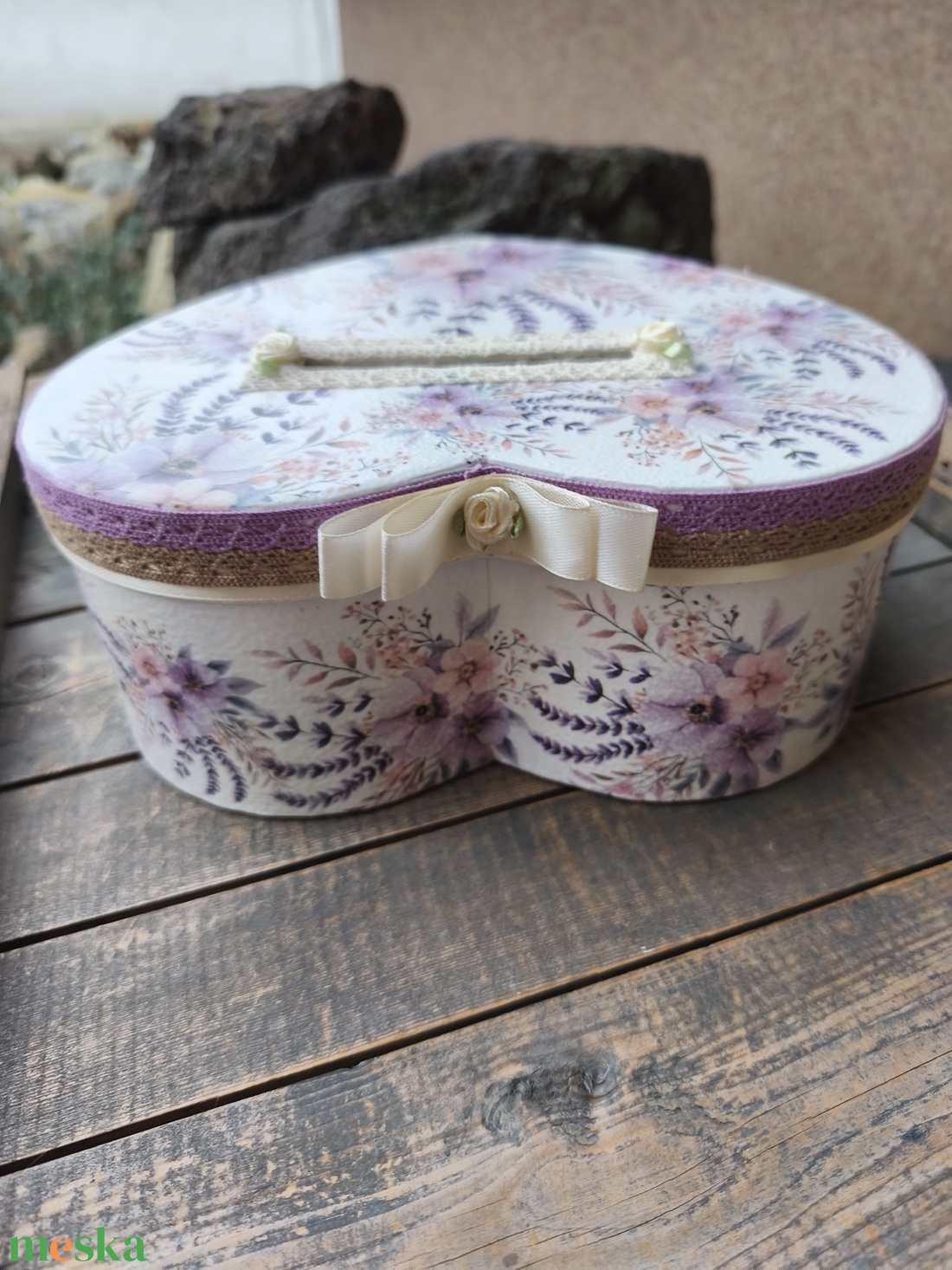 Minőségi, nagyméretű, egyedi mintás esküvői pénzgyűjtő persely. :-) - esküvő - dekoráció - asztaldísz - Meska.hu