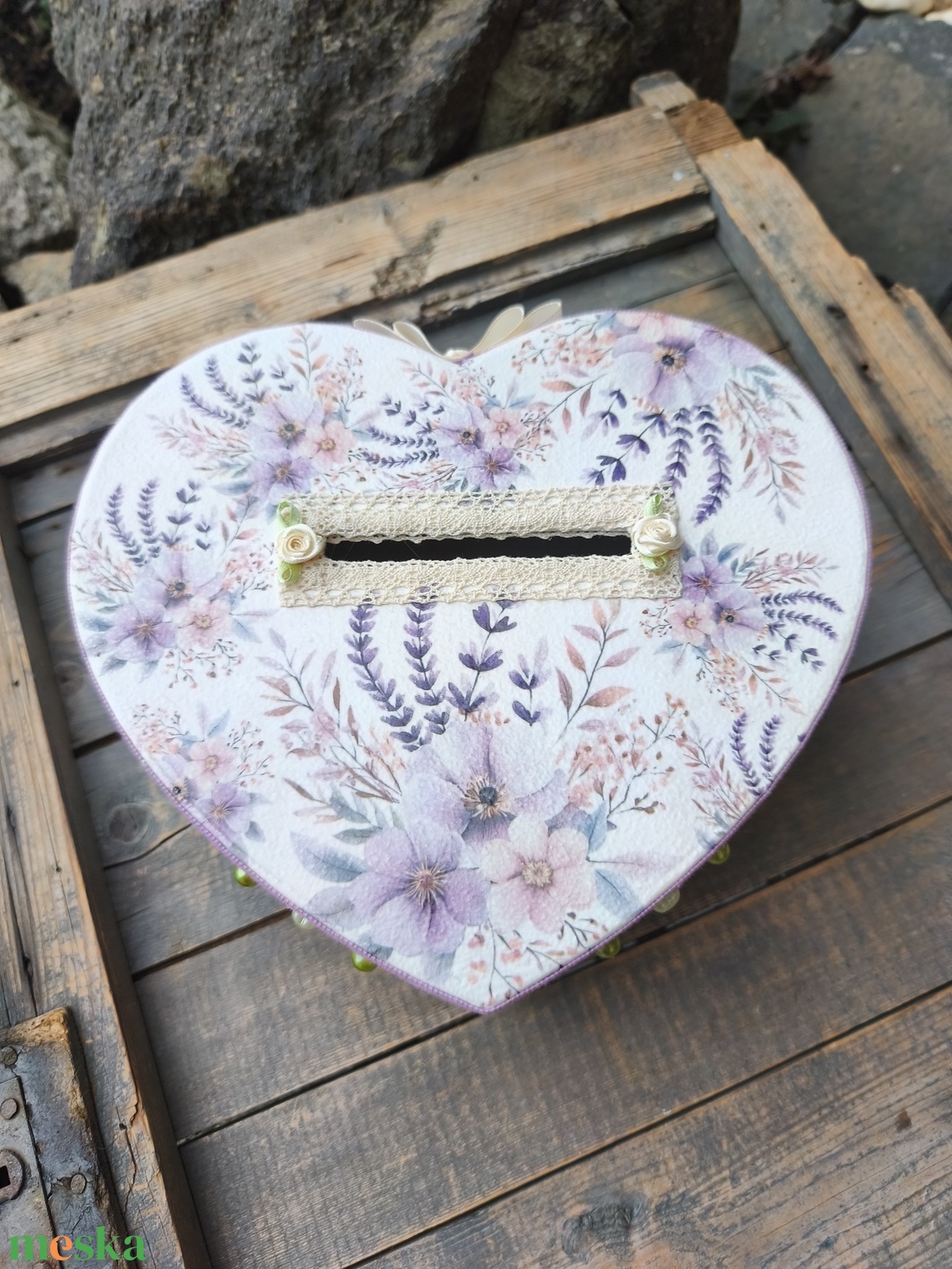 Minőségi, nagyméretű, egyedi mintás esküvői pénzgyűjtő persely. :-) - esküvő - dekoráció - asztaldísz - Meska.hu