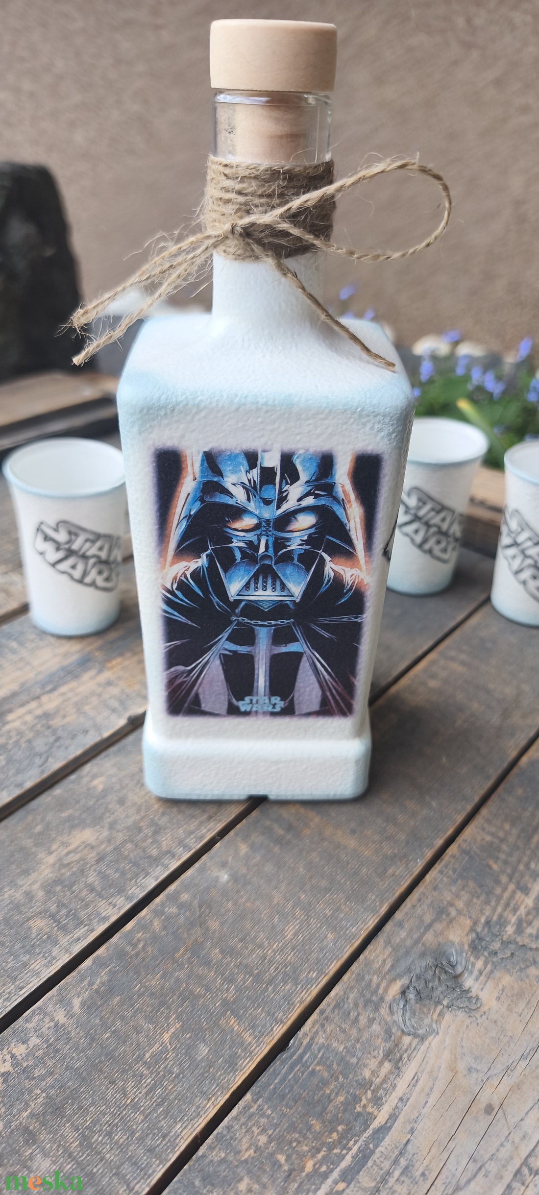  Star Wars italos szett, az üvegen mind a négy oldalán díszítve. :-) - otthon & életmód - konyhafelszerelés, tálalás - tálalás - pálinkás poharak, szettek - Meska.hu