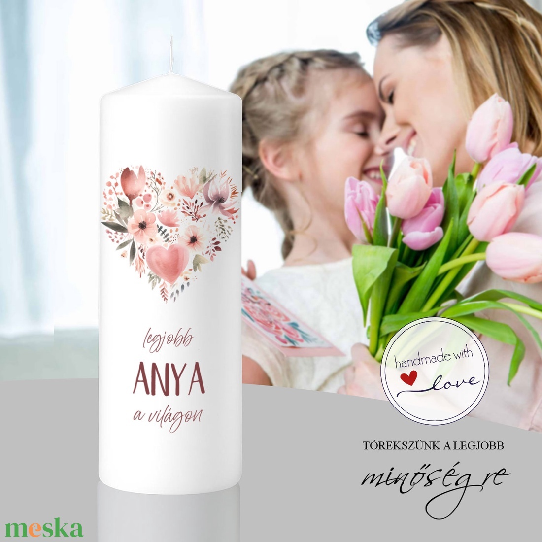 Legjobb Anya anyáknapi gyertya - otthon & életmód - gyertya, illat, aroma - gyertya - Meska.hu