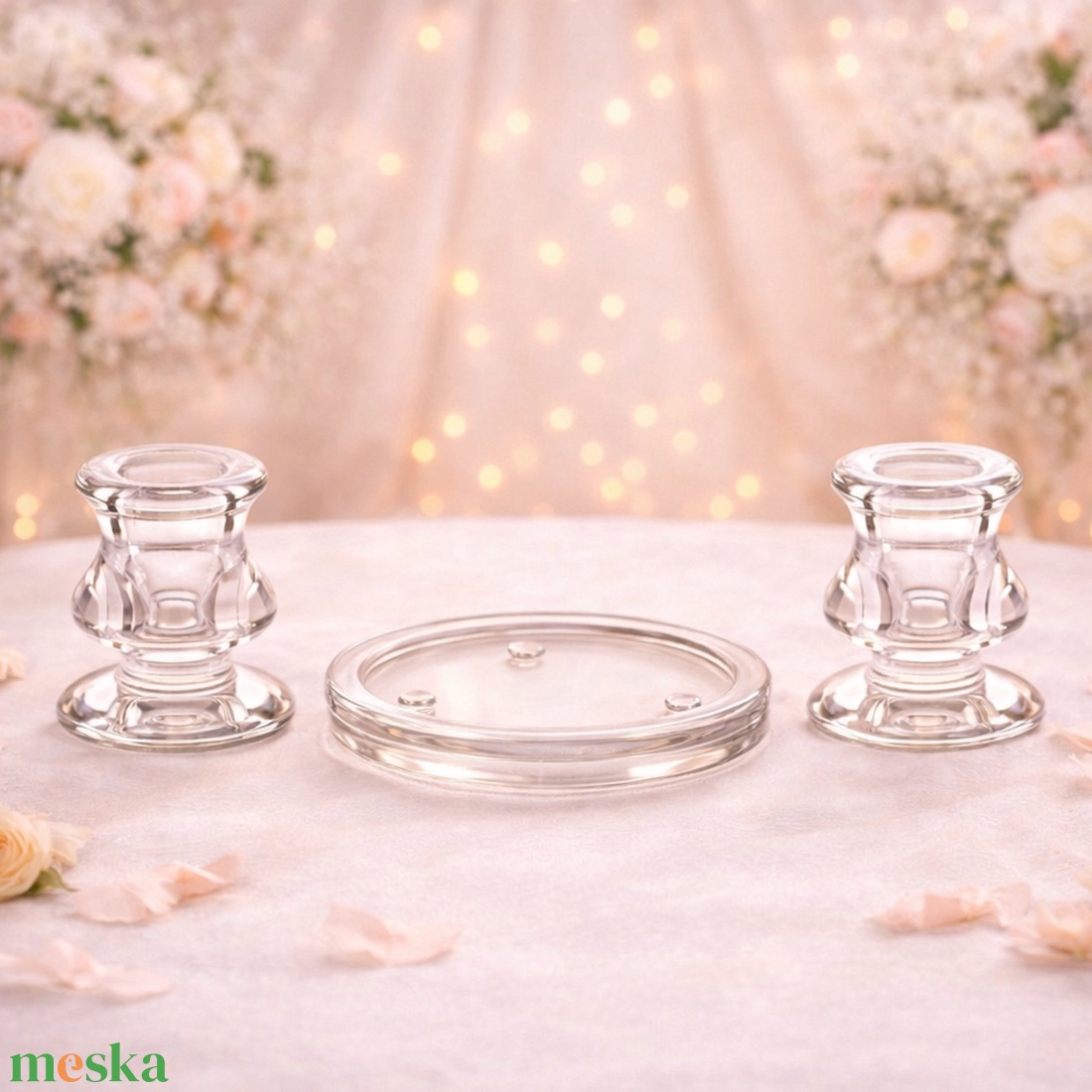 Esküvői gyertyatartó szettek - esküvő - dekoráció - gyertya & gyertyatartó - Meska.hu