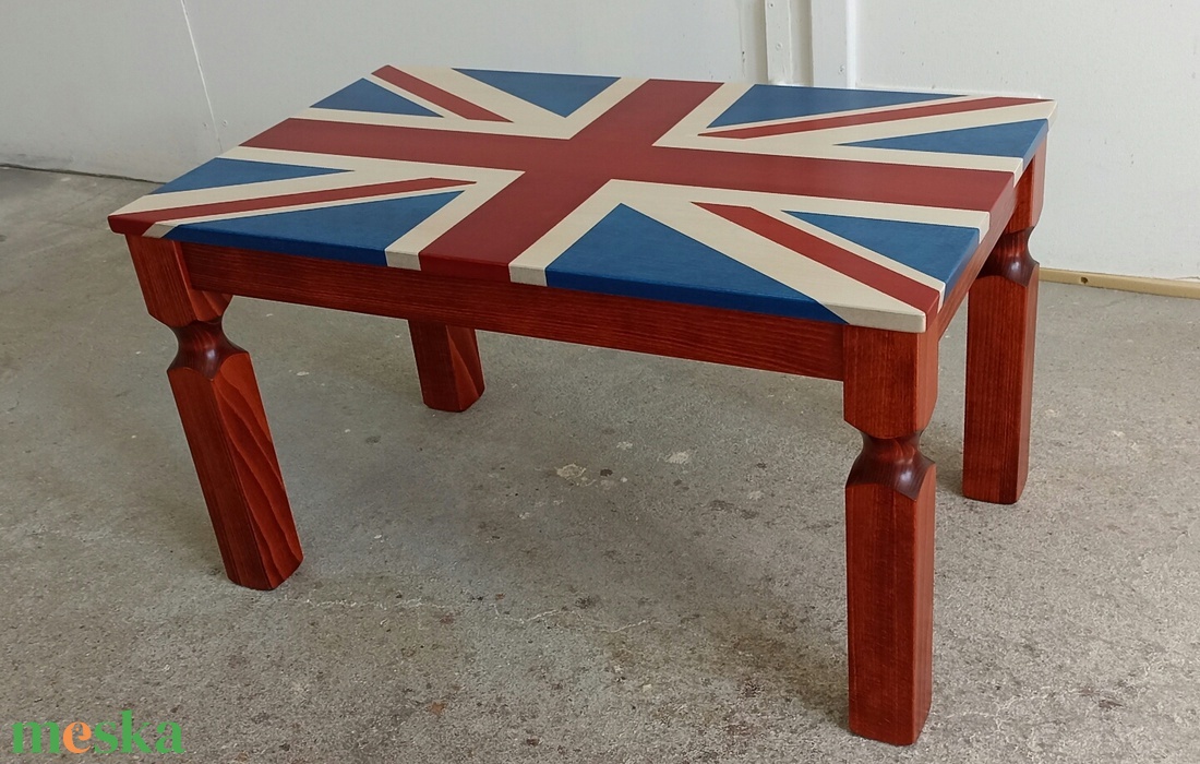 Yoko dohányzóasztal Nagy-Britannia zászló asztallappal - otthon & életmód - bútor - asztal - Meska.hu