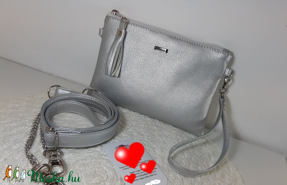Ezüst Oldaltáska ,válltáska kistáska  -  - Meska.hu