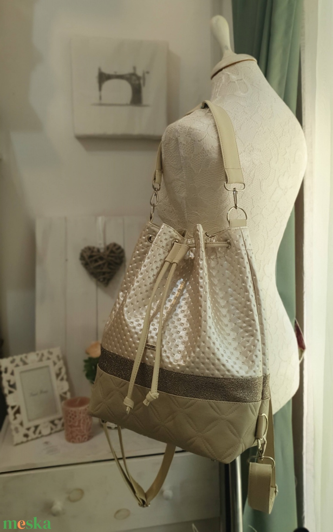 Hátizsák 3in1 bucketbag összehúzható - táska & tok - hátizsák - hátizsák - Meska.hu