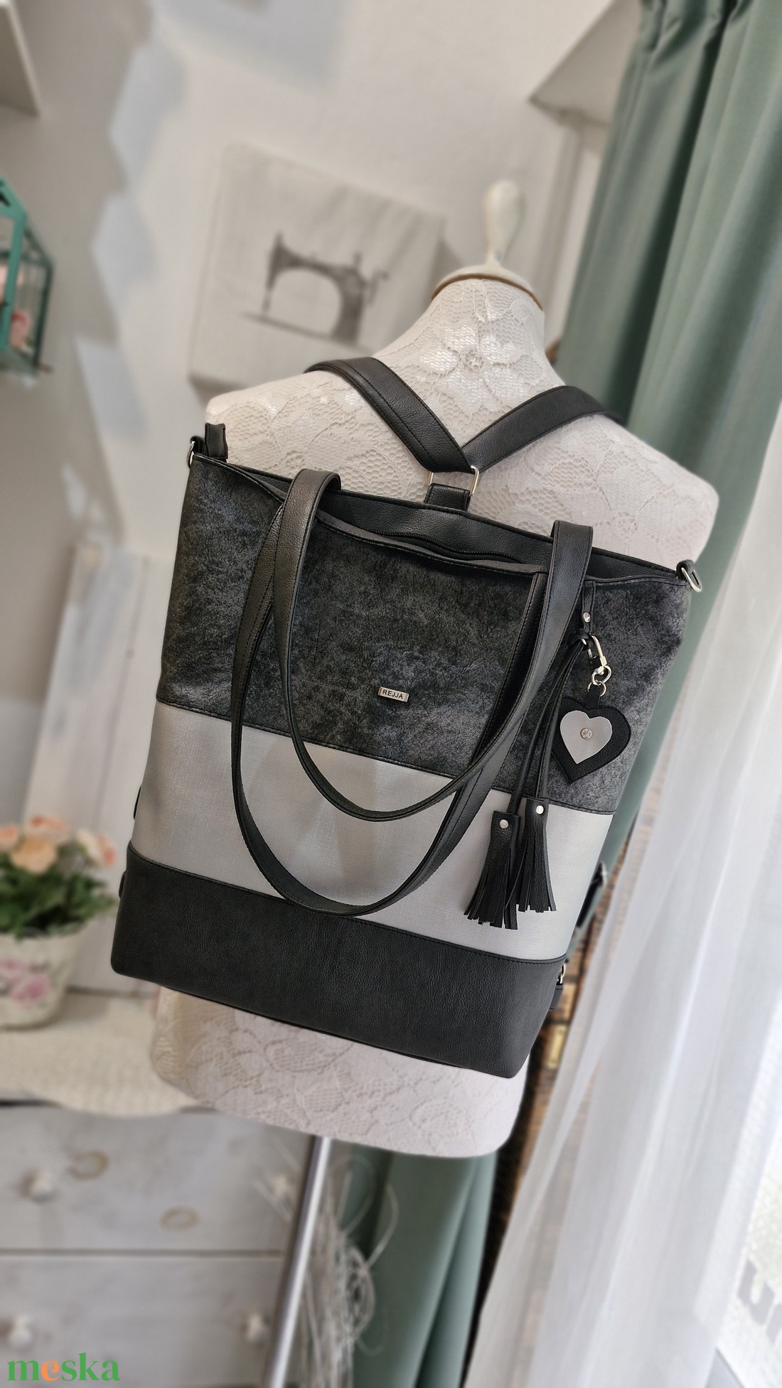 3in1 Válltáska / Hátizsák / Oldaltáska variálható - táska & tok - hátizsák - hátizsák - Meska.hu