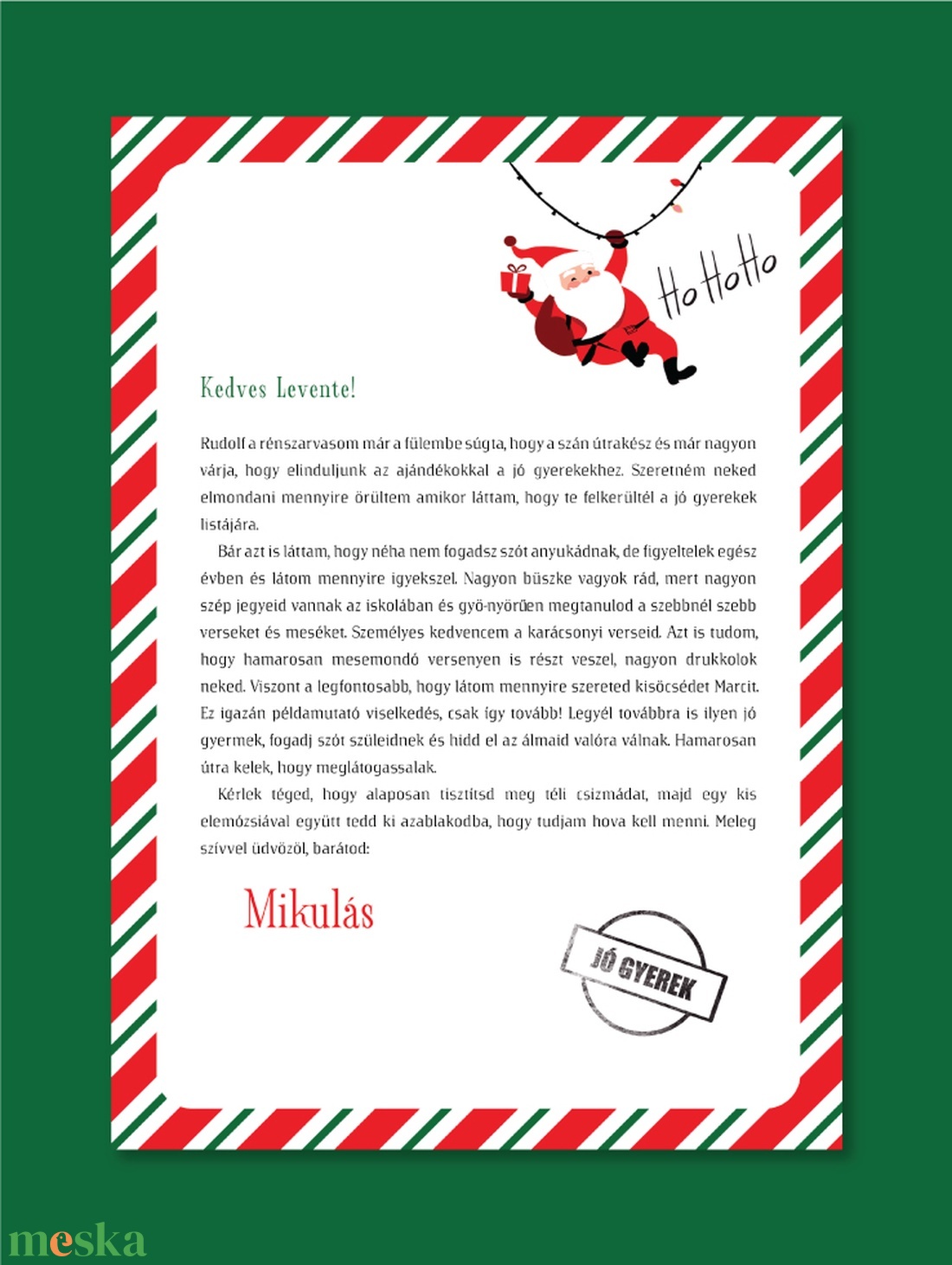 Mikulás válasz levele - II - karácsony - mikulás - mikulás ajándékok - Meska.hu