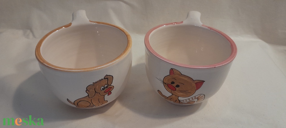 Karácsonyi bögrepár kutyás, cicás - otthon & életmód - konyhafelszerelés, tálalás - tálalás - bögre & csésze - Meska.hu