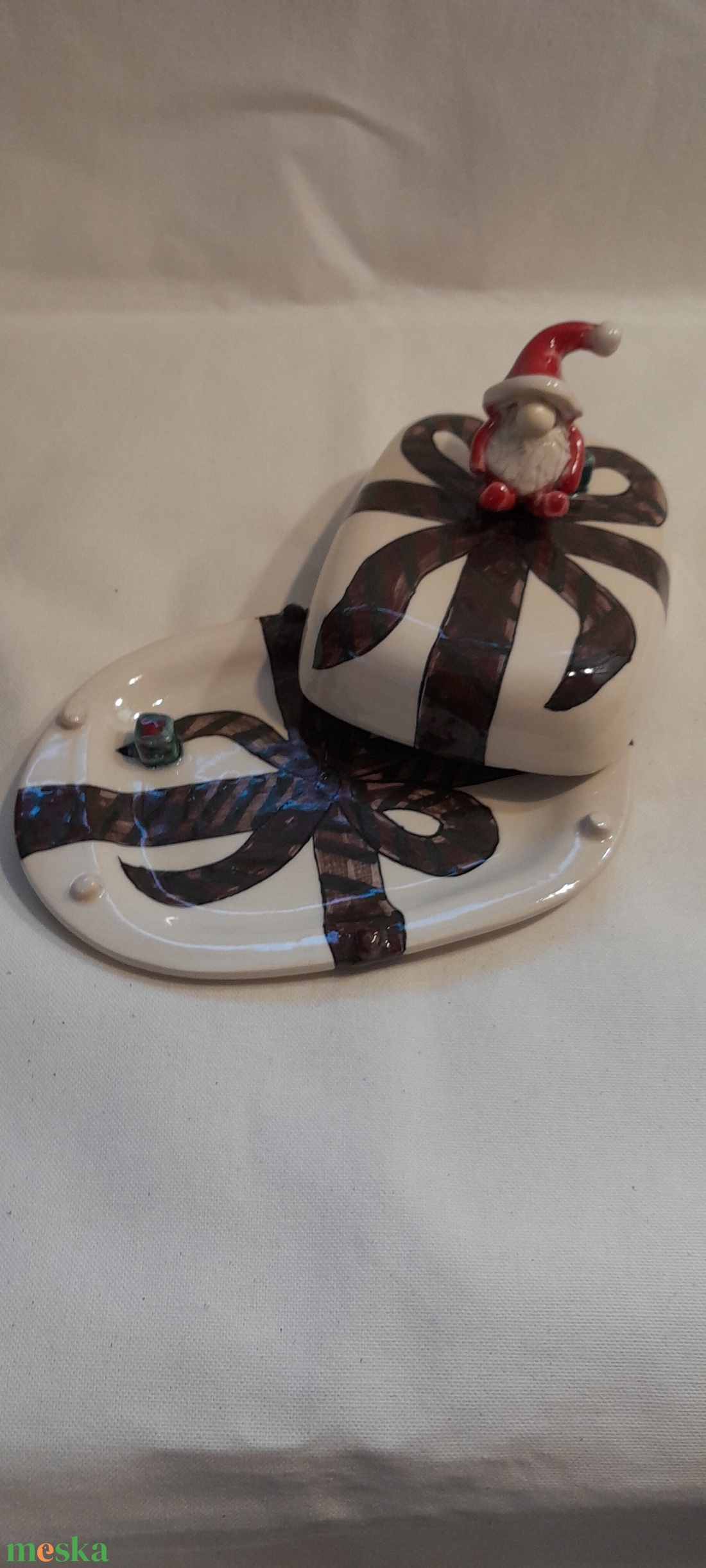 Karácsonyi vajtartó - otthon & életmód - konyhafelszerelés, tálalás - konyhai tárolás - méz & vajtartó - Meska.hu