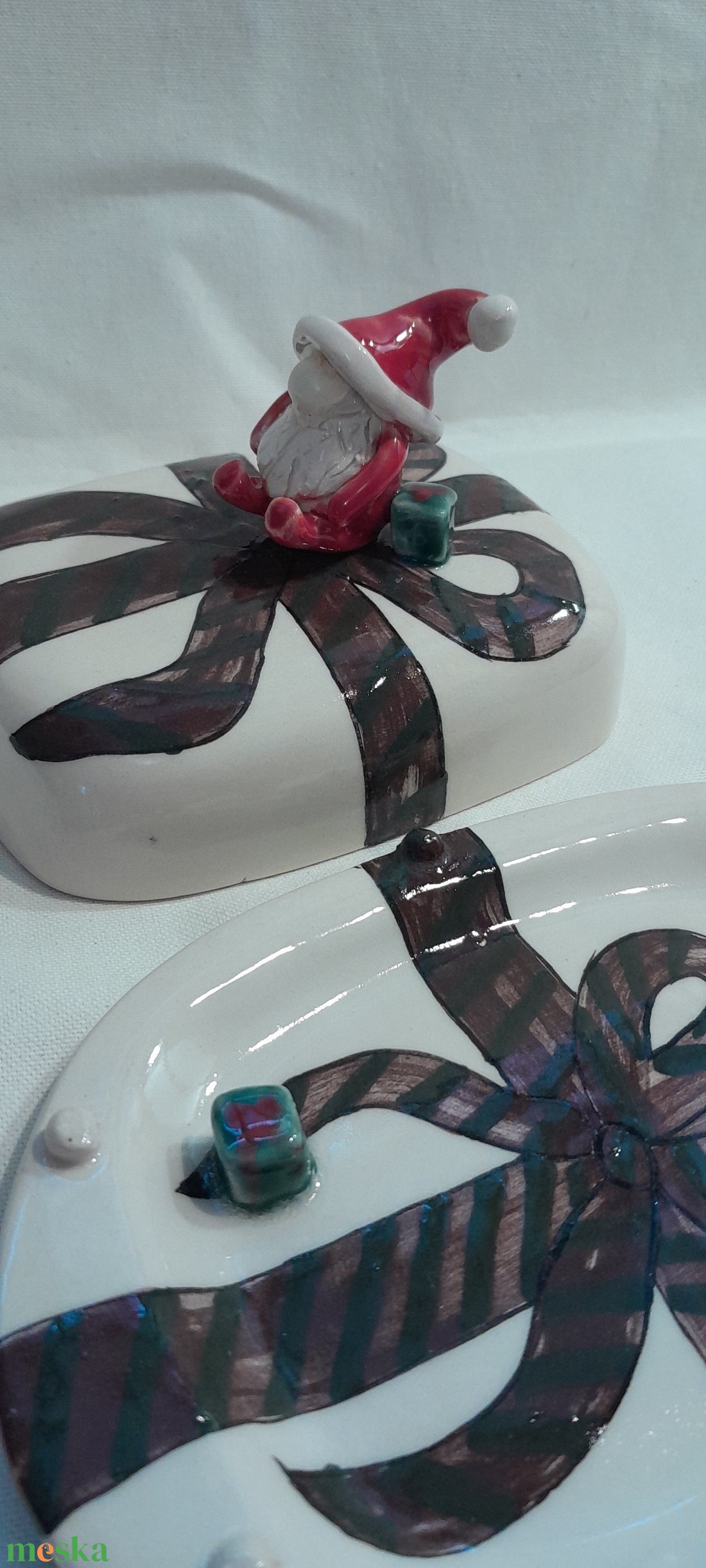 Karácsonyi vajtartó - otthon & életmód - konyhafelszerelés, tálalás - konyhai tárolás - méz & vajtartó - Meska.hu