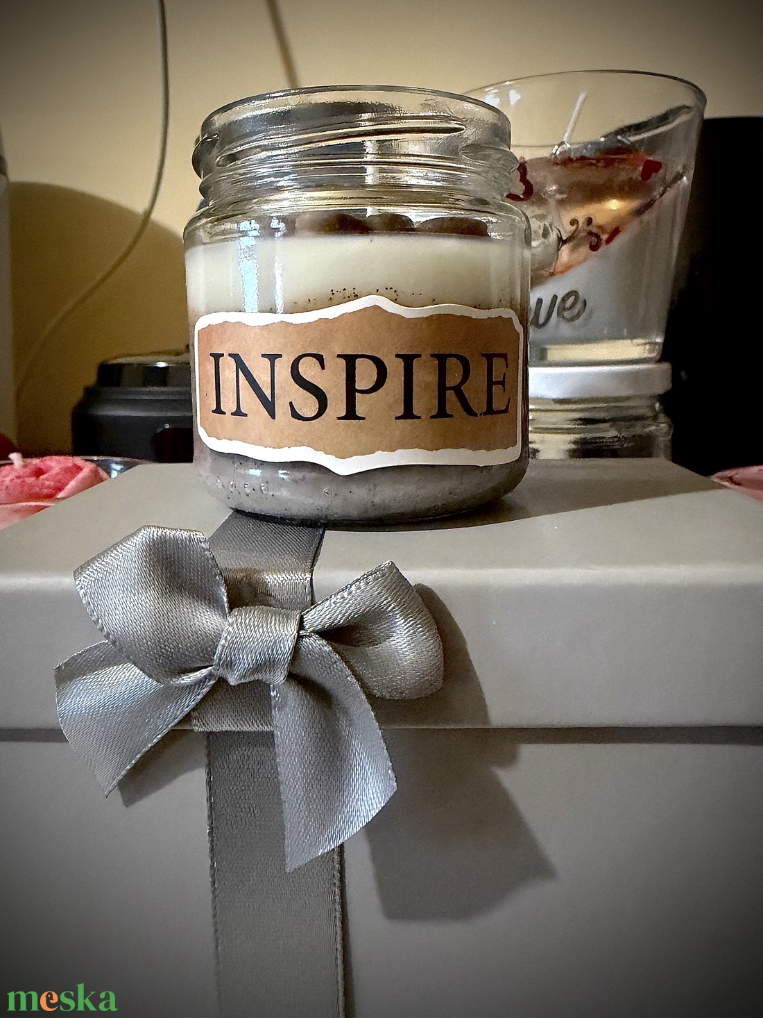 Inspiráló gyertya - esküvő - emlék & ajándék - köszönőajándék - Meska.hu