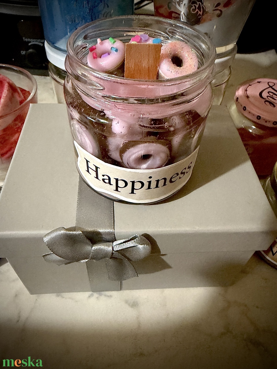 Fánk gyertya - esküvő - emlék & ajándék - köszönőajándék - Meska.hu