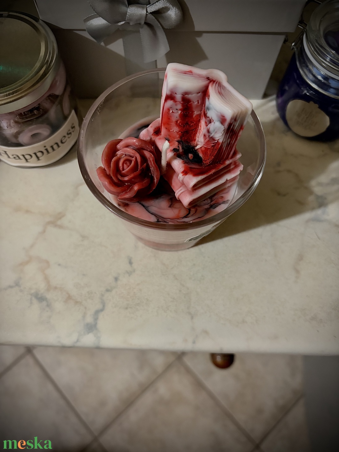 Könyv gyertya - esküvő - emlék & ajándék - doboz - Meska.hu