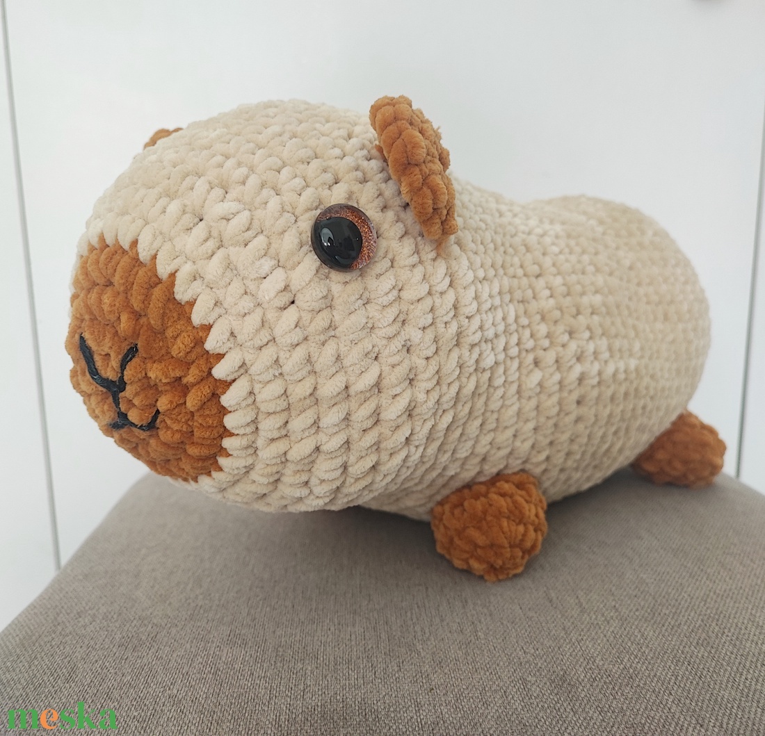Óriás puha horgolt capybara, kapibara - játék & sport - plüssállat & játékfigura - kapibara - Meska.hu