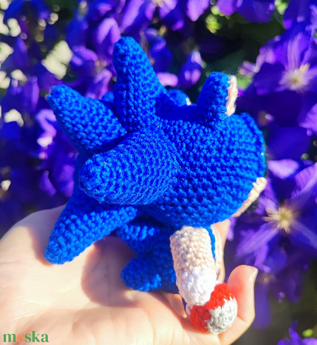 Sonic horgolt figura - játék & sport - plüssállat & játékfigura - plüss mesefigurák - Meska.hu