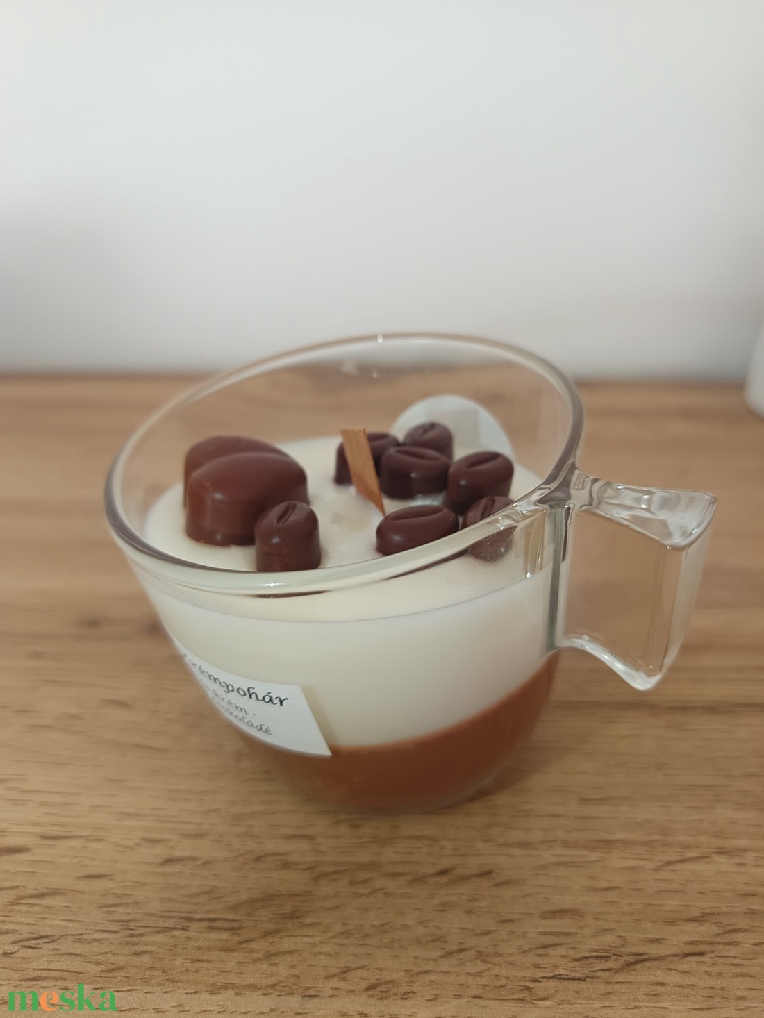 Trüffel krémpohár  szívvel - otthon & életmód - gyertya, illat, aroma - gyertya - Meska.hu