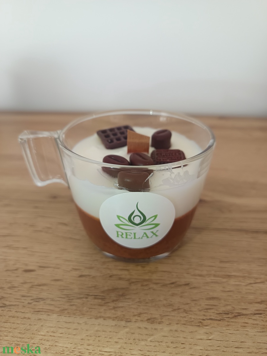 Trüffel krémpohár  csoki+kávé - otthon & életmód - gyertya, illat, aroma - gyertya - Meska.hu