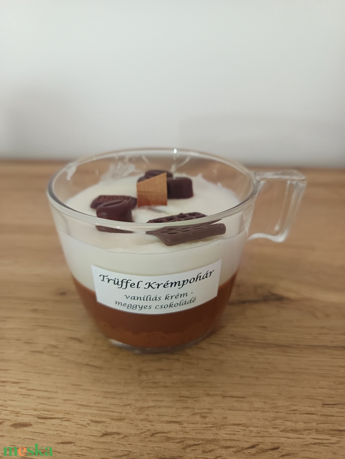 Trüffel krémpohár  csoki+kávé - otthon & életmód - gyertya, illat, aroma - gyertya - Meska.hu