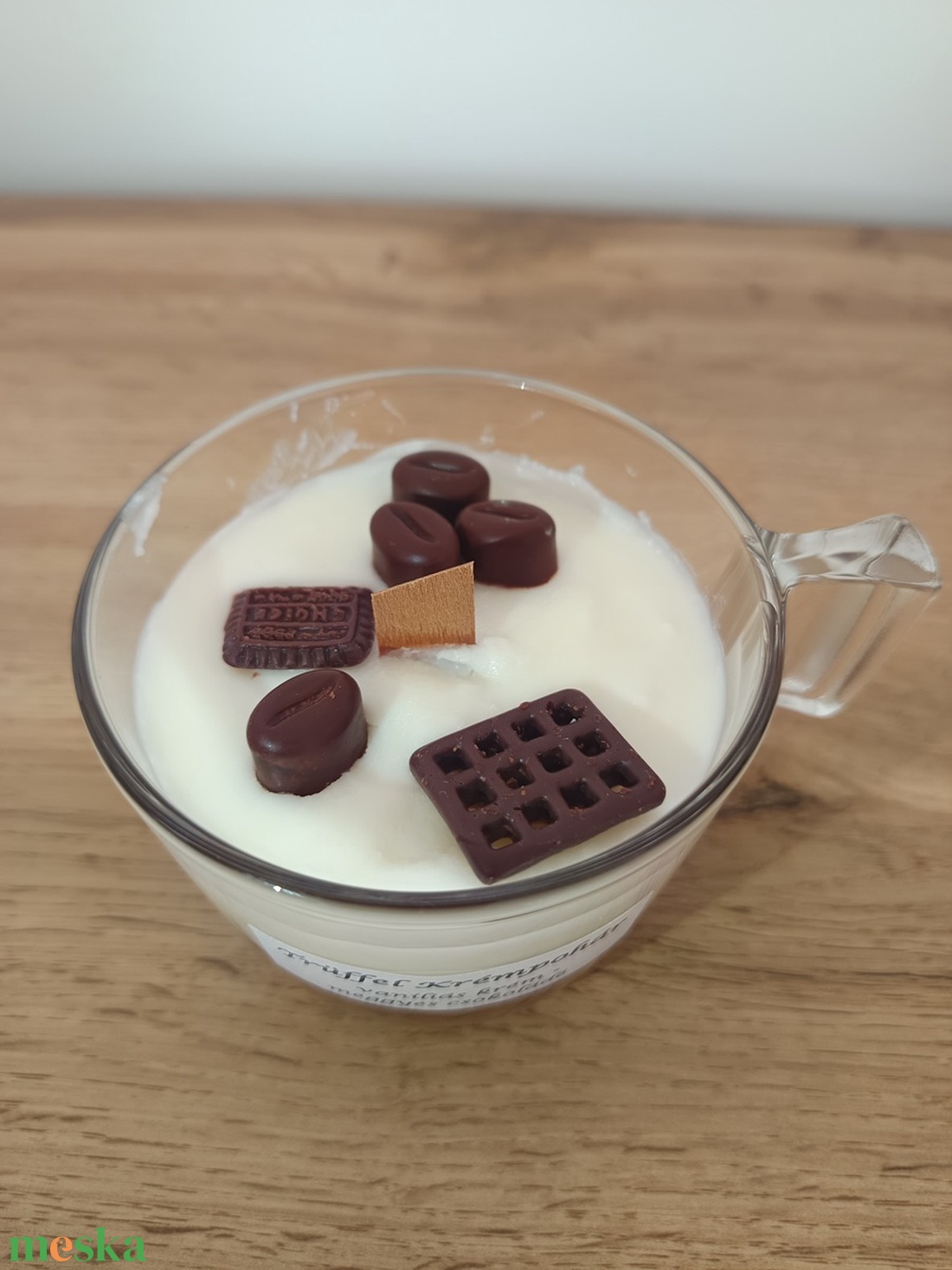 Trüffel krémpohár  csoki+kávé - otthon & életmód - gyertya, illat, aroma - gyertya - Meska.hu
