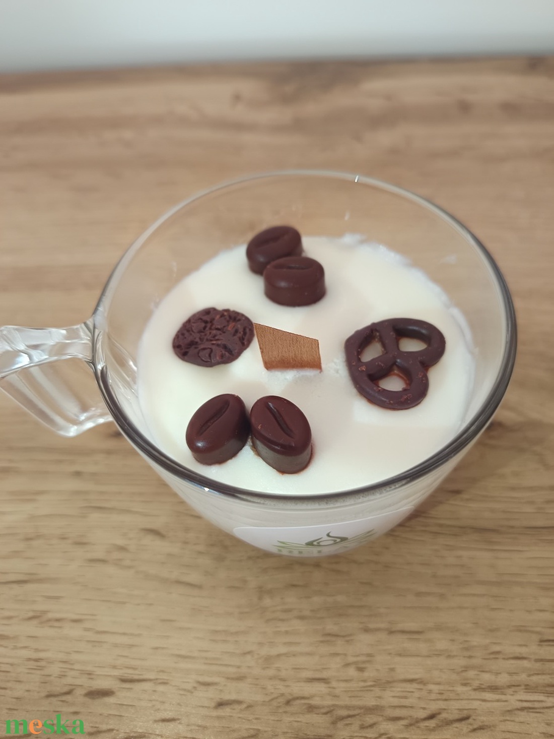 Trüffel krémpohár  kávé+csoki - otthon & életmód - gyertya, illat, aroma - gyertya - Meska.hu