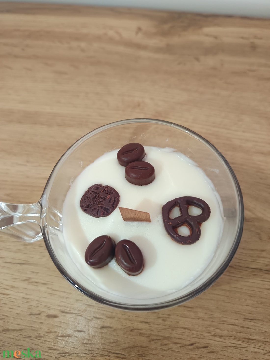 Trüffel krémpohár  kávé+csoki - otthon & életmód - gyertya, illat, aroma - gyertya - Meska.hu