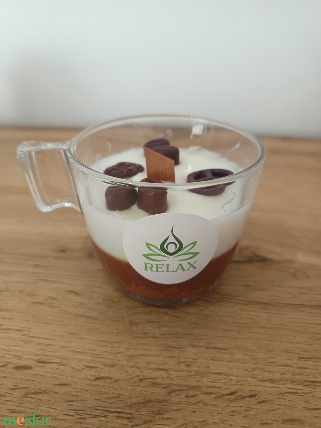 Trüffel krémpohár  kávé+csoki - otthon & életmód - gyertya, illat, aroma - gyertya - Meska.hu