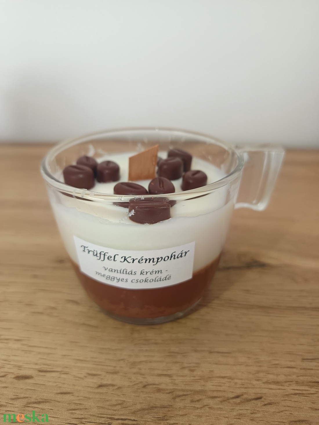 Trüffel krémpohár  kávébab - otthon & életmód - gyertya, illat, aroma - gyertya - Meska.hu