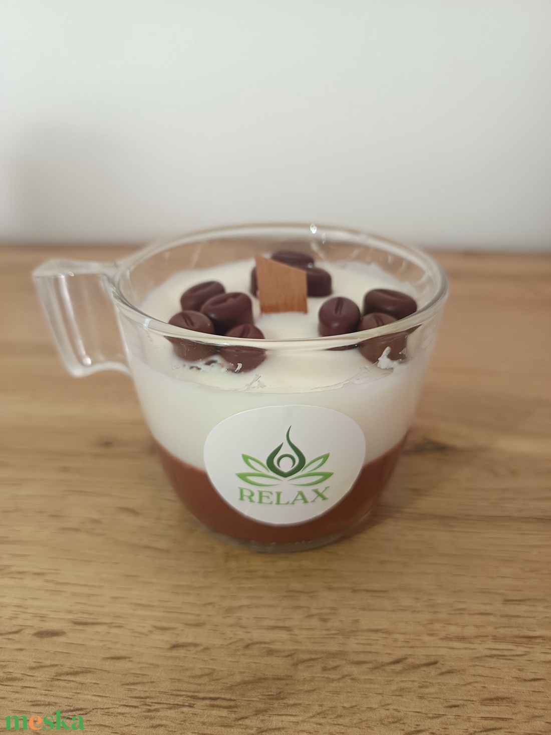 Trüffel krémpohár  kávébab - otthon & életmód - gyertya, illat, aroma - gyertya - Meska.hu