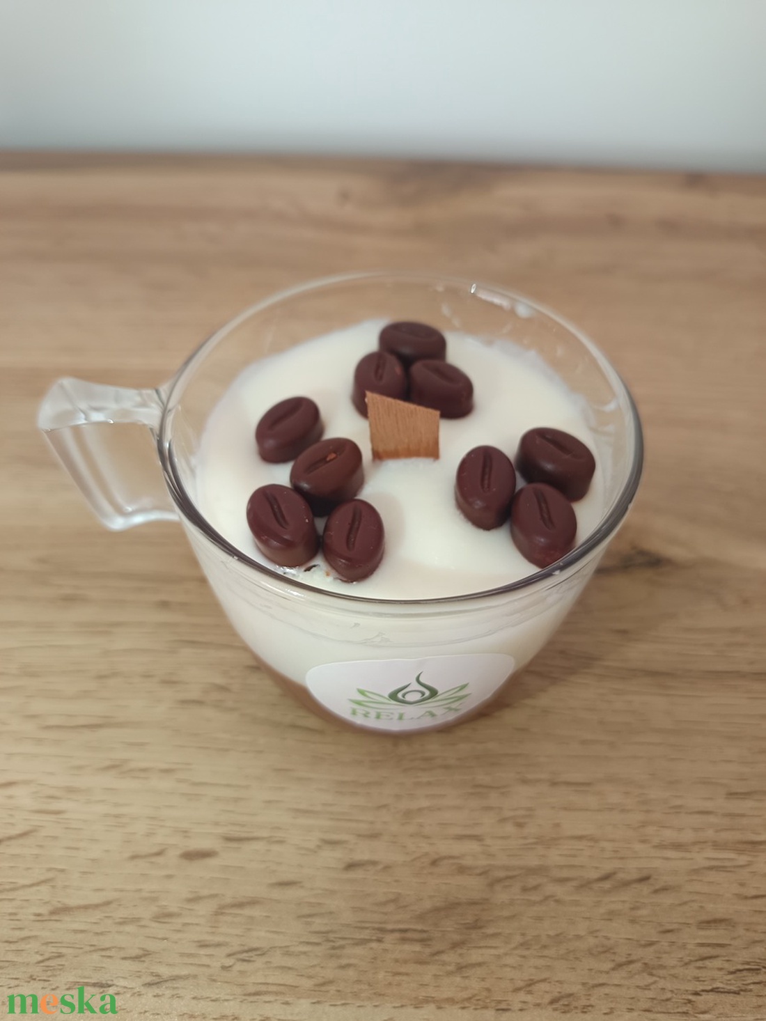 Trüffel krémpohár  kávébab - otthon & életmód - gyertya, illat, aroma - gyertya - Meska.hu