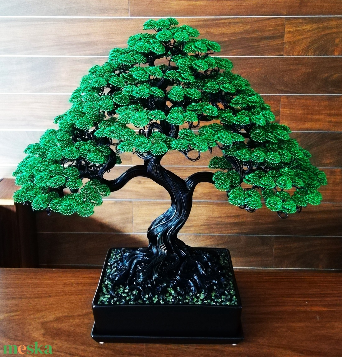Zöld bonsai - művészet - szobor - fém - Meska.hu